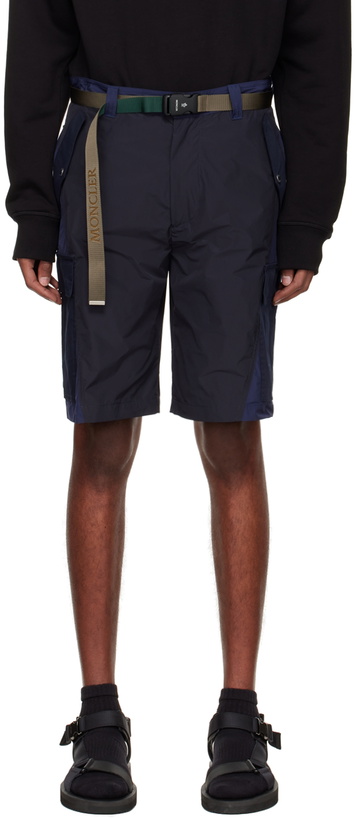 Photo: Moncler Navy Polyester Shorts