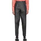 Issey Miyake Men Black Flat Jeans