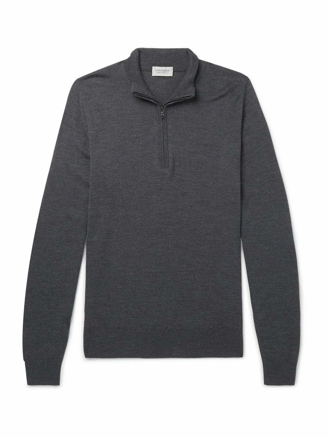 John Smedley - Tapton Slim-Fit Merino Wool Half-Zip Sweater