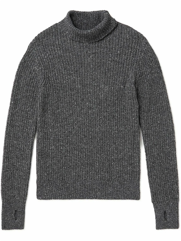 Photo: Oliver Spencer - Talbot Ribbed Wool Rollneck Sweater - Gray
