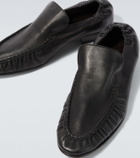 The Row Soft Two leather loafers