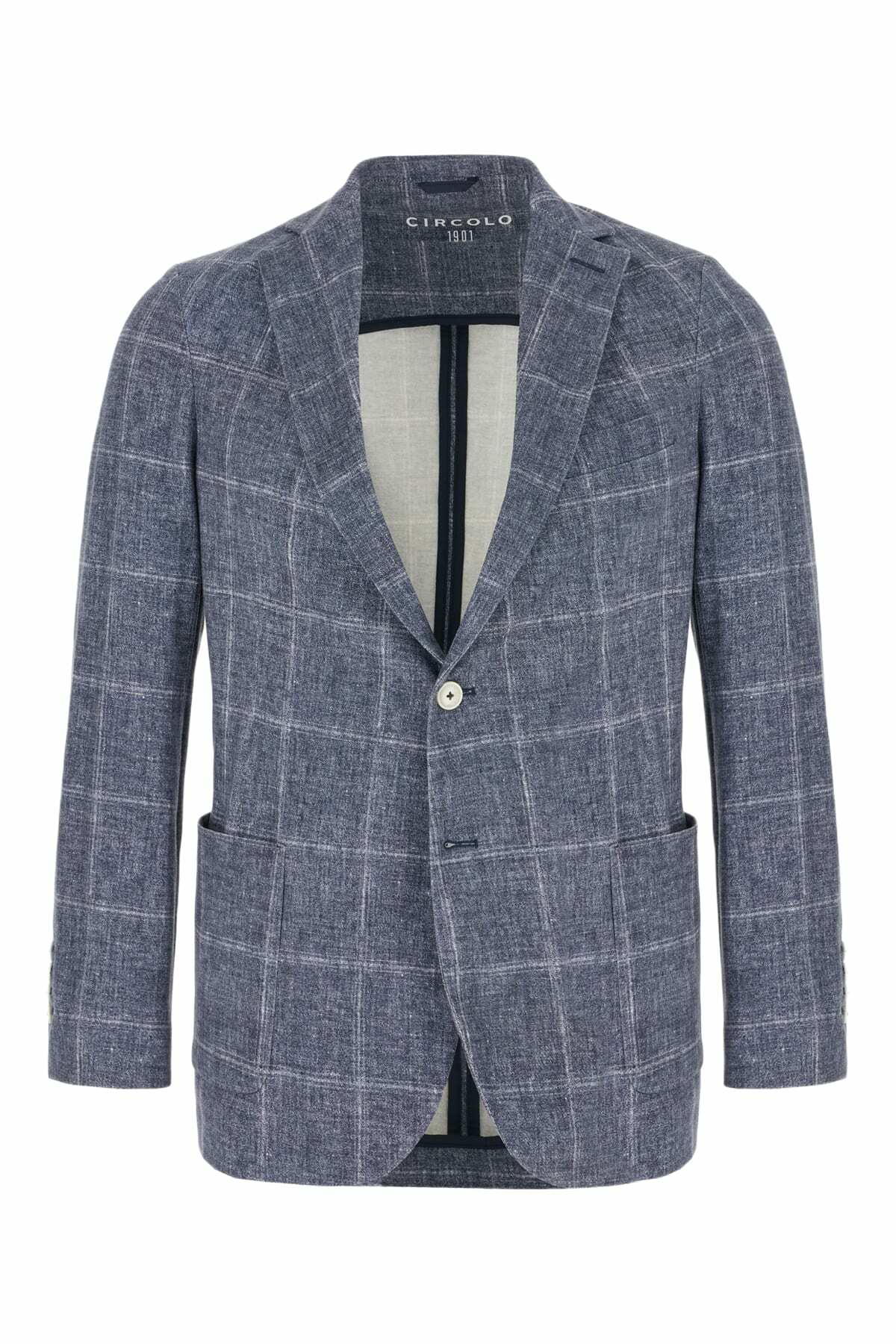 Circolo 1901 Printed Stretch Cotton Blazer