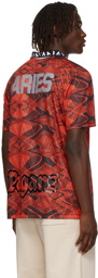 Aries Red & Black Umbro Edition Jersey T-Shirt