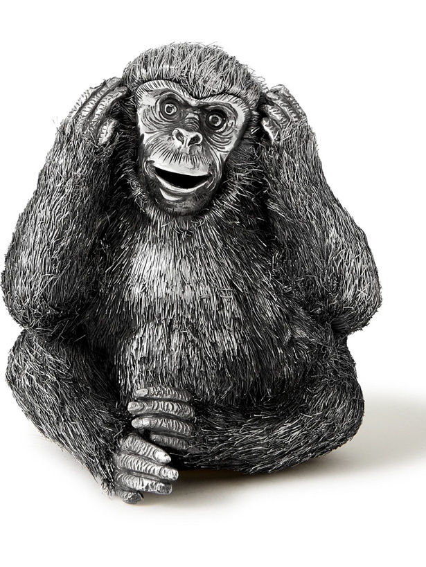 Photo: BUCCELLATI - Hear-No-Evil Monkey Silver Ornament