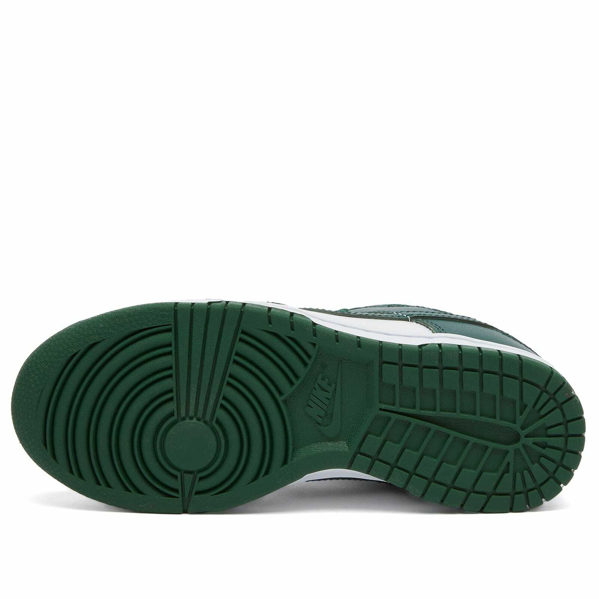 Nike Men's Dunk Low Retro in White/Team Green/Orange Nike