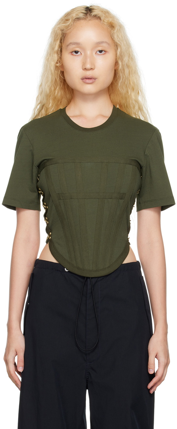 Dion Lee Black Corset T-Shirt Dion Lee