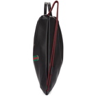 Gucci Black Leather Drawstring Backpack