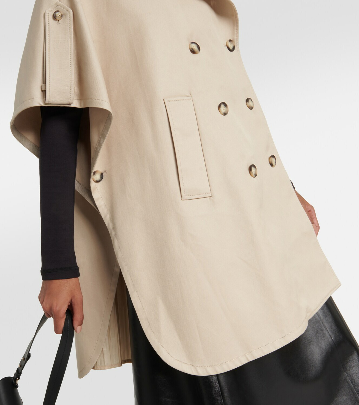 Max Mara Double-breasted cotton cape