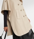 Max Mara Double-breasted cotton cape