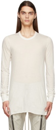 Rick Owens White Basic Long Sleeve T-Shirt