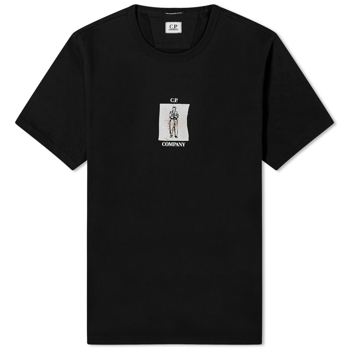 C.P. Company Men's 30/2 Mercerized Jersey Twisted Graphic T-Shirt