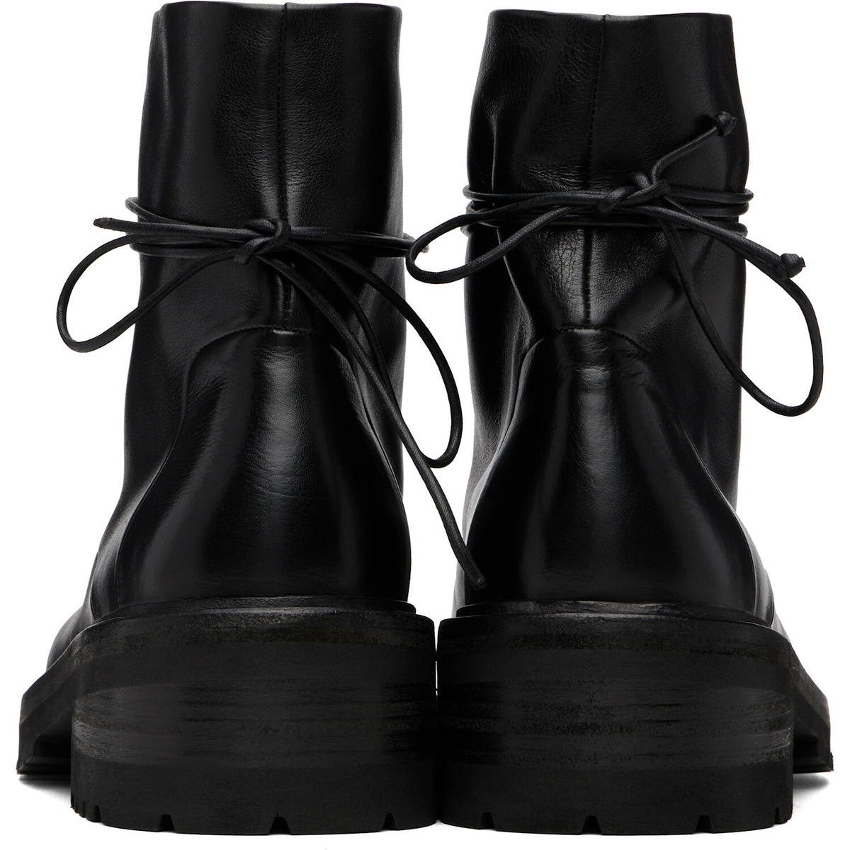 Marsèll Black Calzone Soft Pebbled Leather Boots