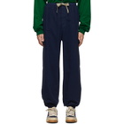 Gucci Blue Herringbone Cargo Pants