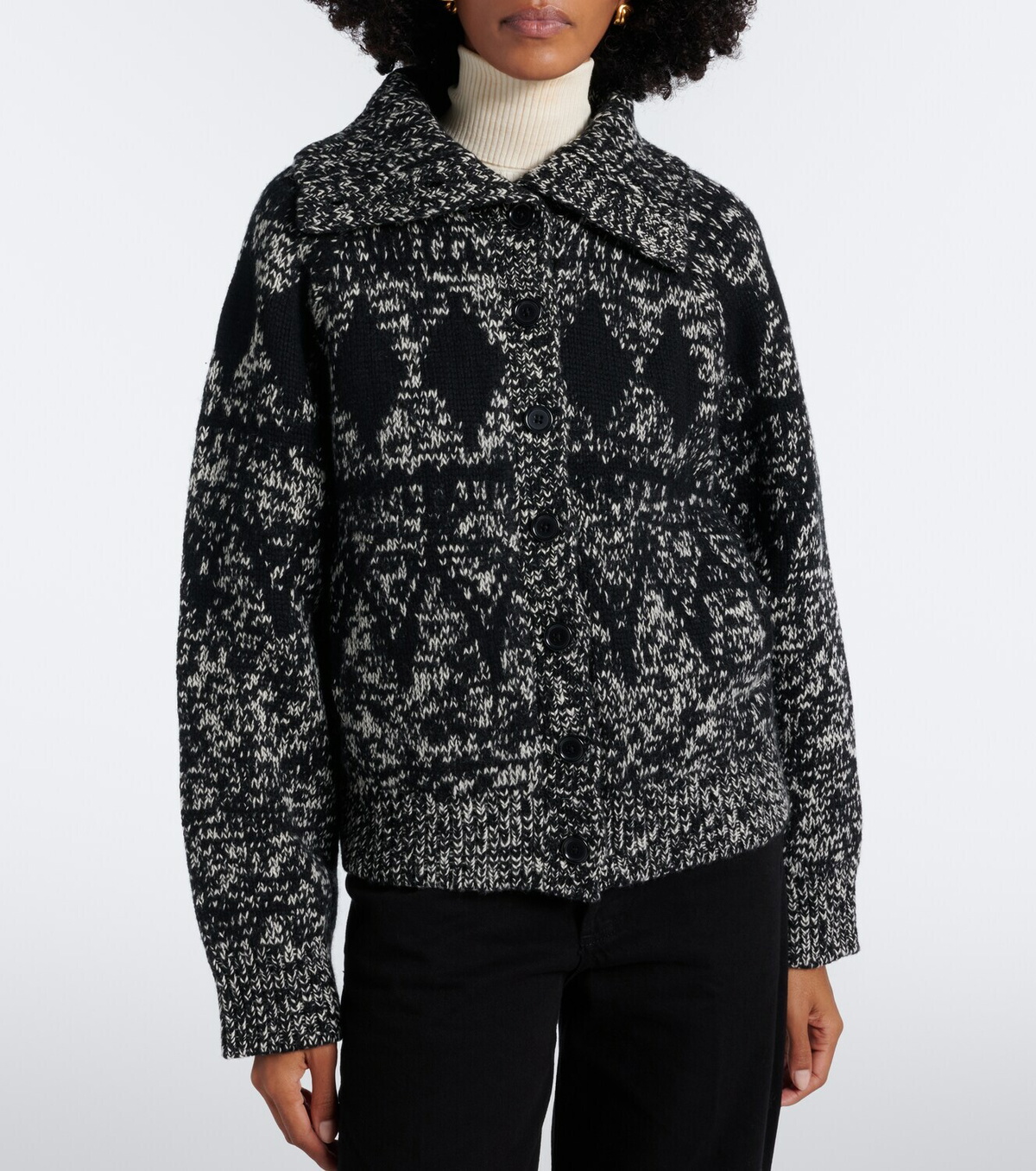 Vince Fair Isle wool-blend cardigan