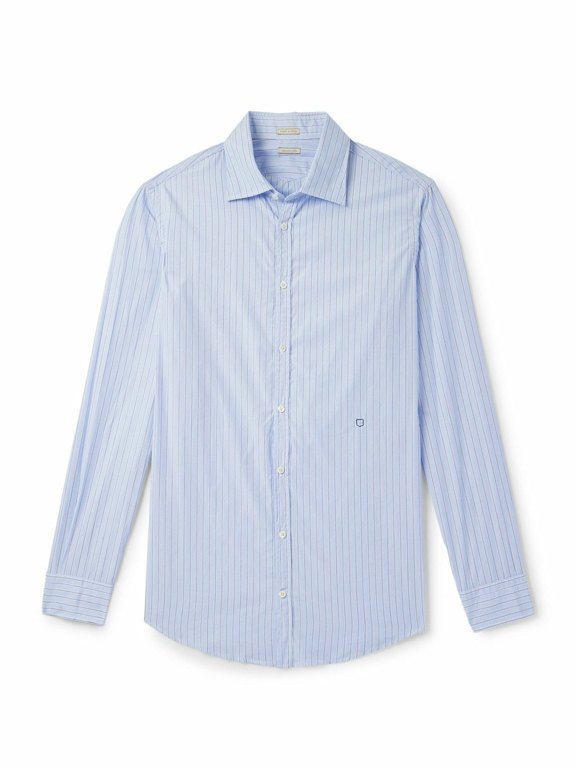 Massimo Alba - Genova Striped Cotton-Voile Shirt - Blue