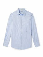 Massimo Alba - Genova Striped Cotton-Voile Shirt - Blue