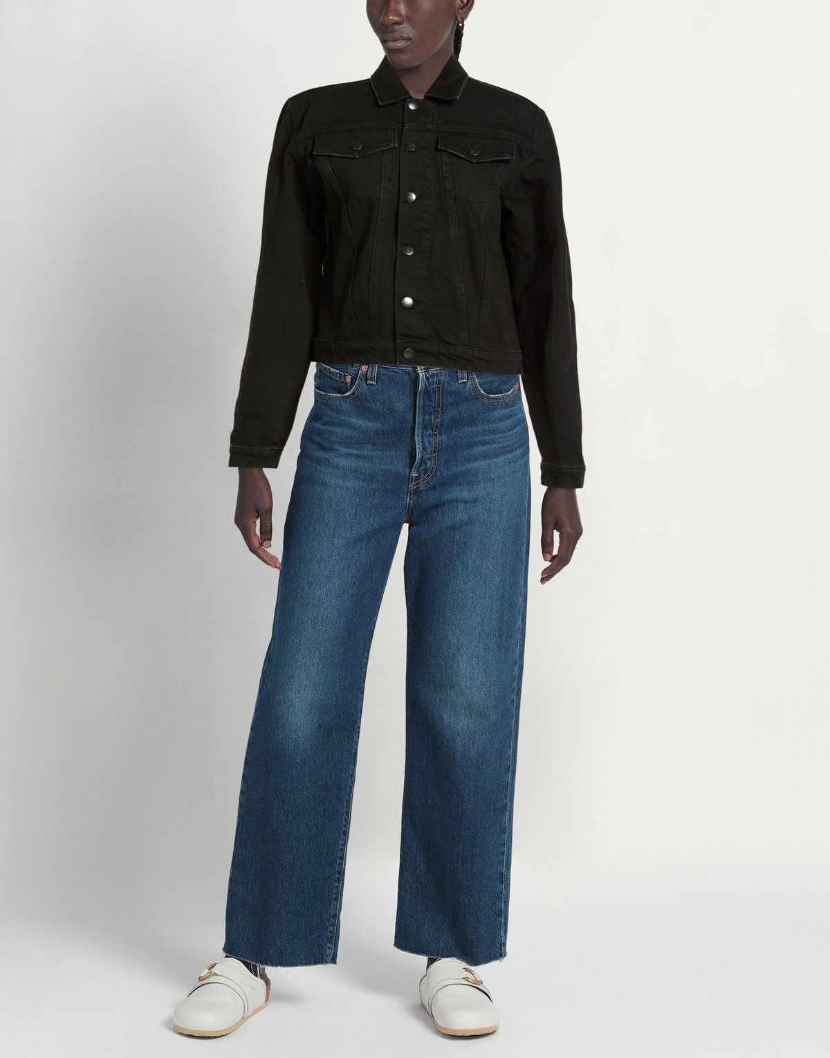 032c Womens Denim outerwear in Black