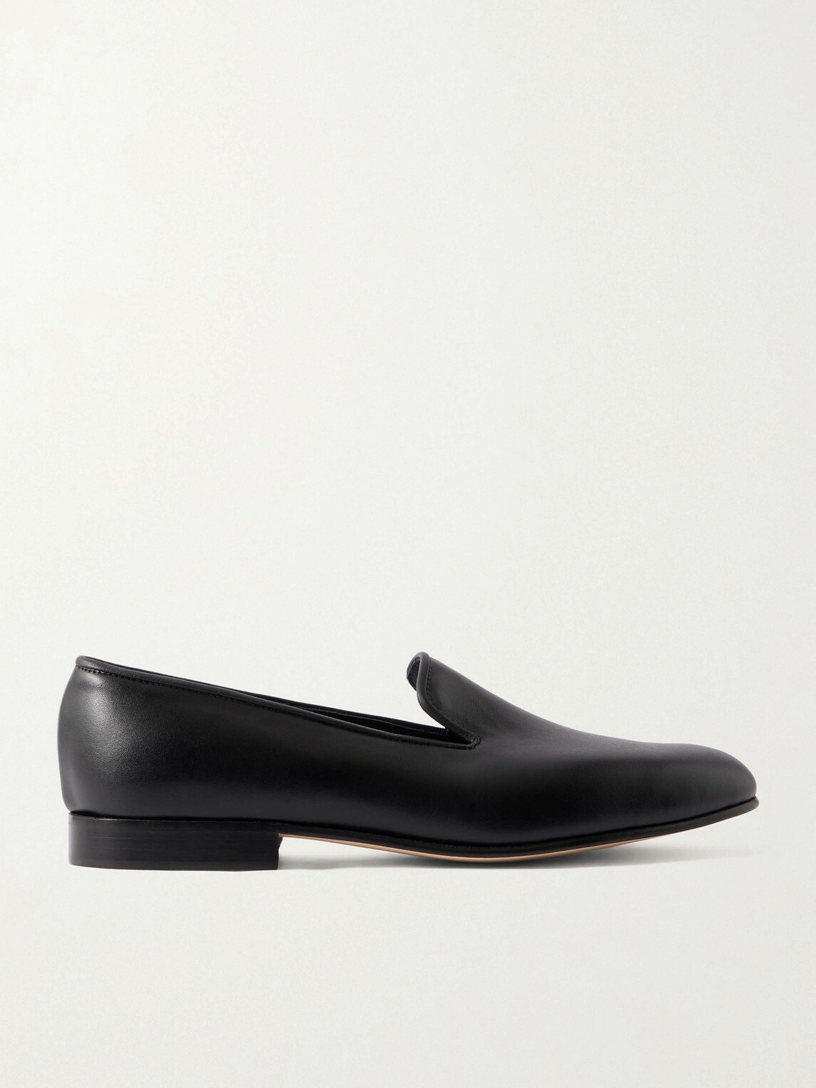 George Cleverley - Albert Leather Slippers - Black