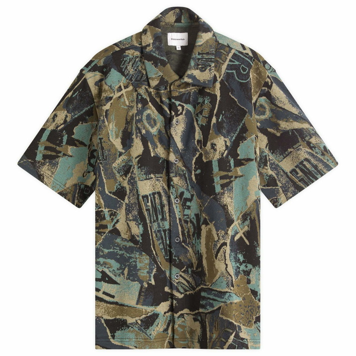 Photo: thisisneverthat Men's Jacquard Pattern Shortsleeve Shirt in Black