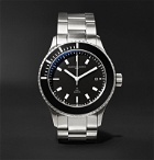 Maurice de Mauriac - L2 42mm Stainless Steel Watch, Ref. No. L2 STEEL WITH STAINLESS STEEL BRACELET - Blue