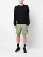 STONE ISLAND - Logo Cotton Shorts