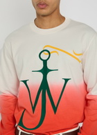 JW Anderson Dip Dye Anchor Embroidered Cotton T-shirt Multicoloured 1