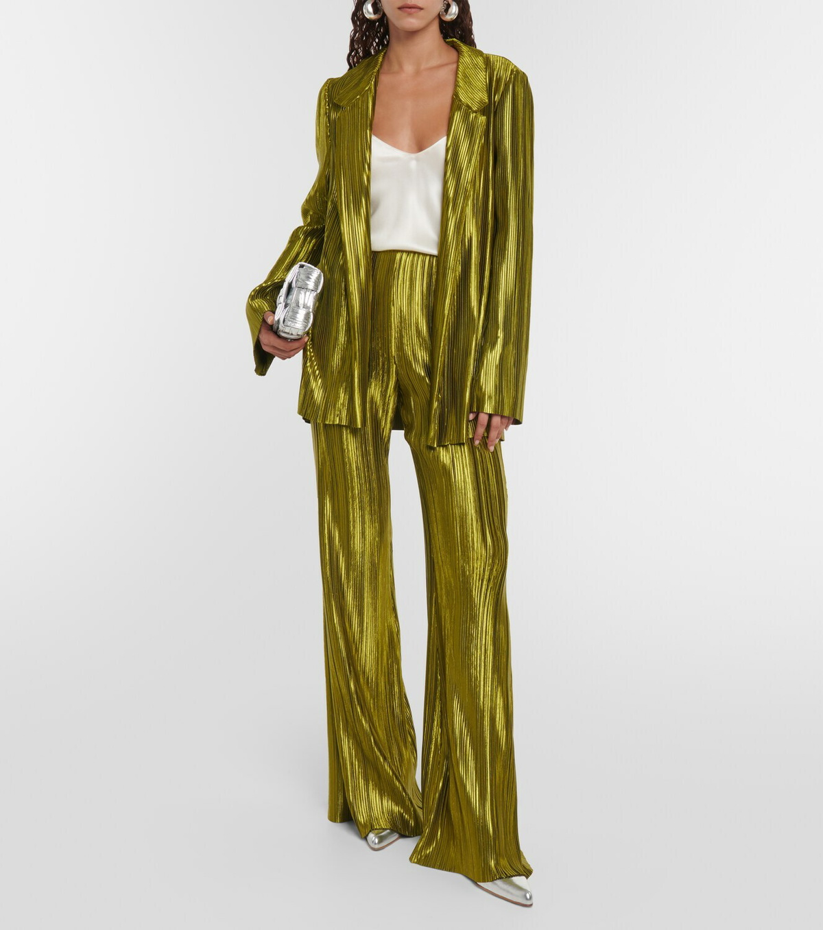 Galvan Nuage pleated blazer