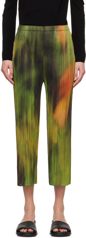 Photo: PLEATS PLEASE ISSEY MIYAKE Multicolor Turnip & Spinach Trousers