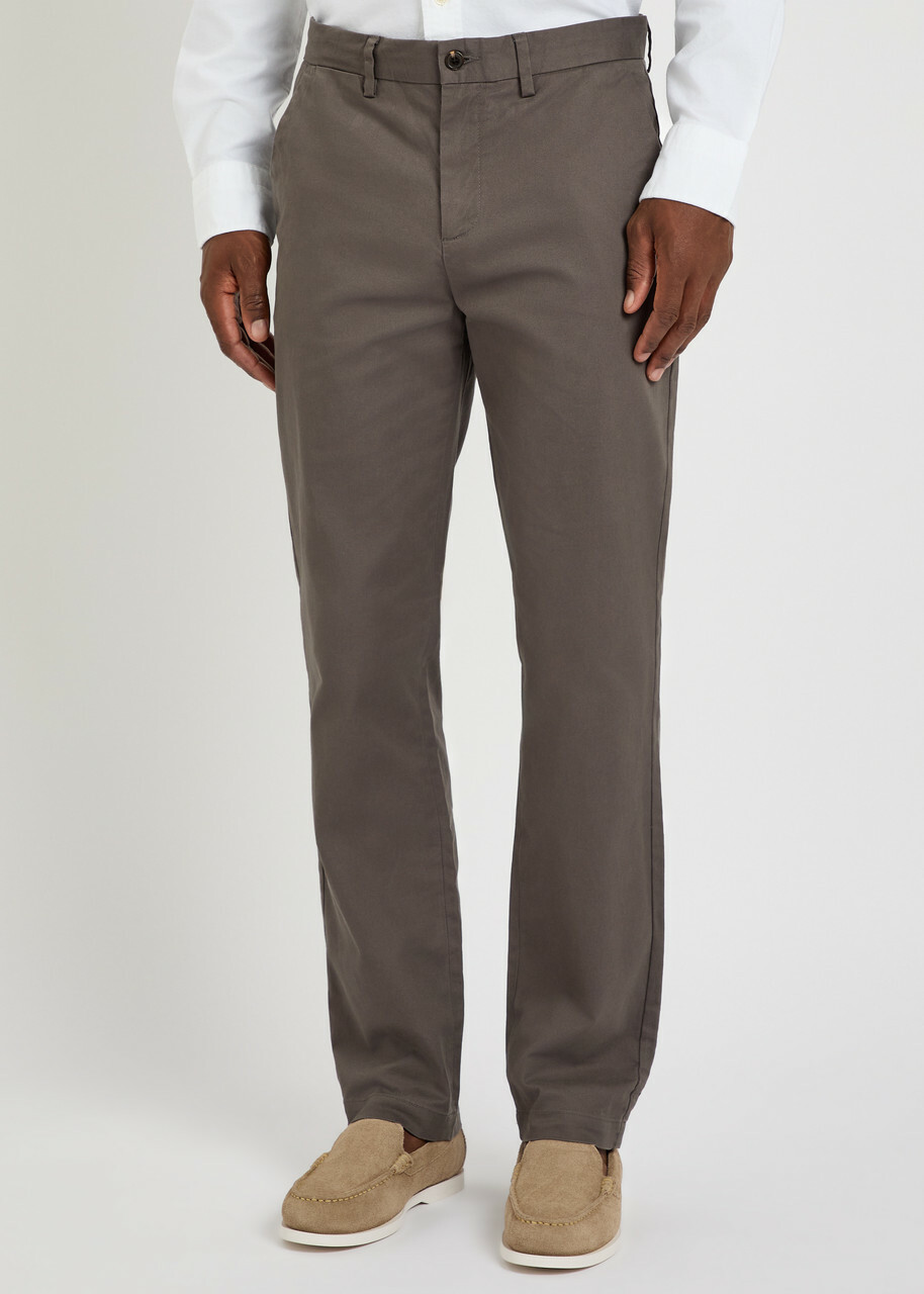 Gant Straight-leg Stretch-cotton Chinos Brown