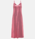 Dodo Bar Or Sequined slip midi dress