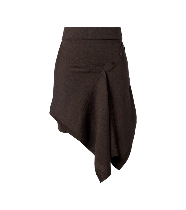 Photo: Lemaire Asymmetric wool-blend miniskirt