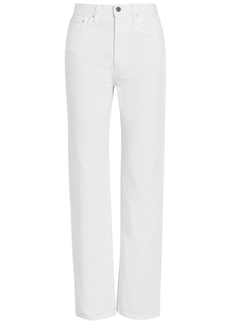 Toteme Classic Cut Straight-leg Jeans Off White