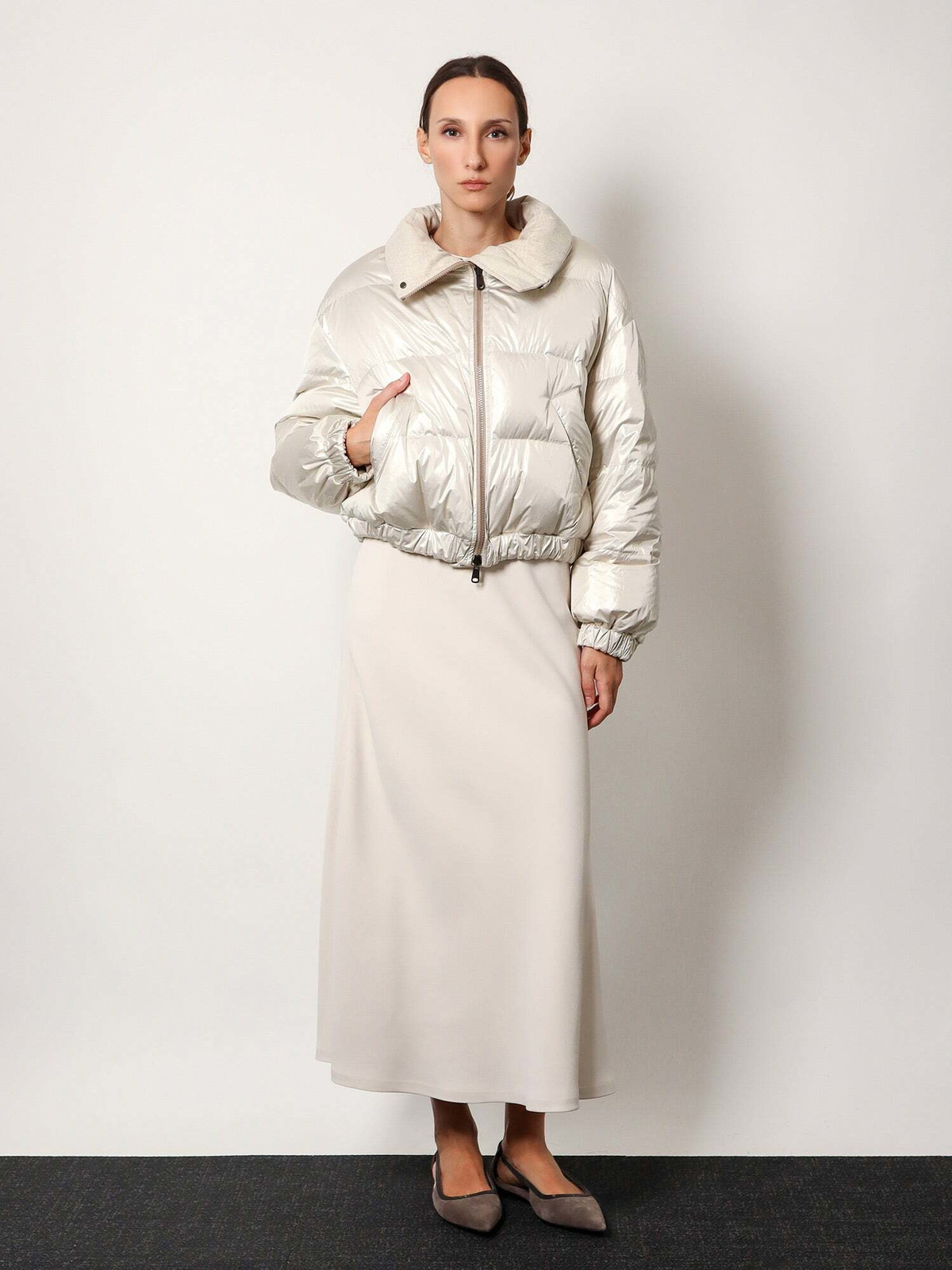 ジャケット BRUNELLO CUCINELLI Women Jackets MH1267040 C600 Beige Shearling jacket in beige - Brunello Cucinelli | Mytheresa