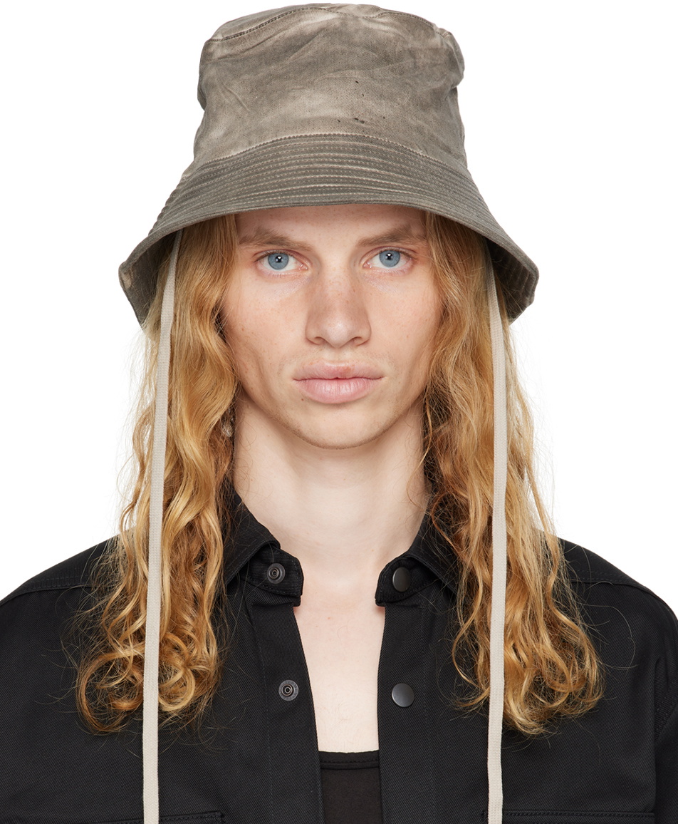 帽子 Rick Owens backet hat Rick Owens DRKSHDW Gray Porterville Gilligan Bucket Hat Rick