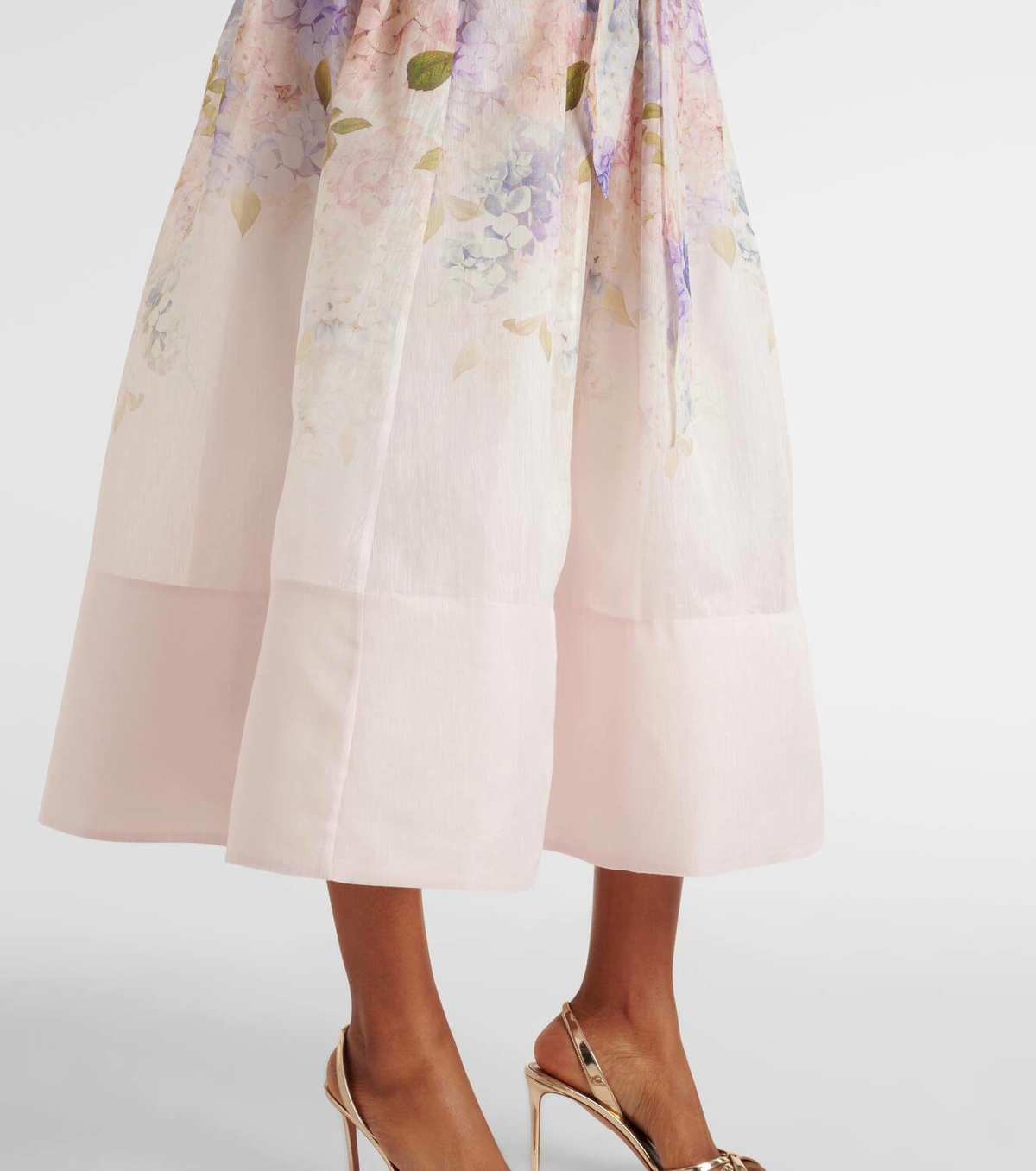 Zimmermann Dawning floral silk and linen corset dress