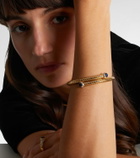 Marina B 18kt yellow gold bangle with blue sapphires and diamonds