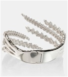Yeprem 18kt white gold cuff bracelet with diamonds