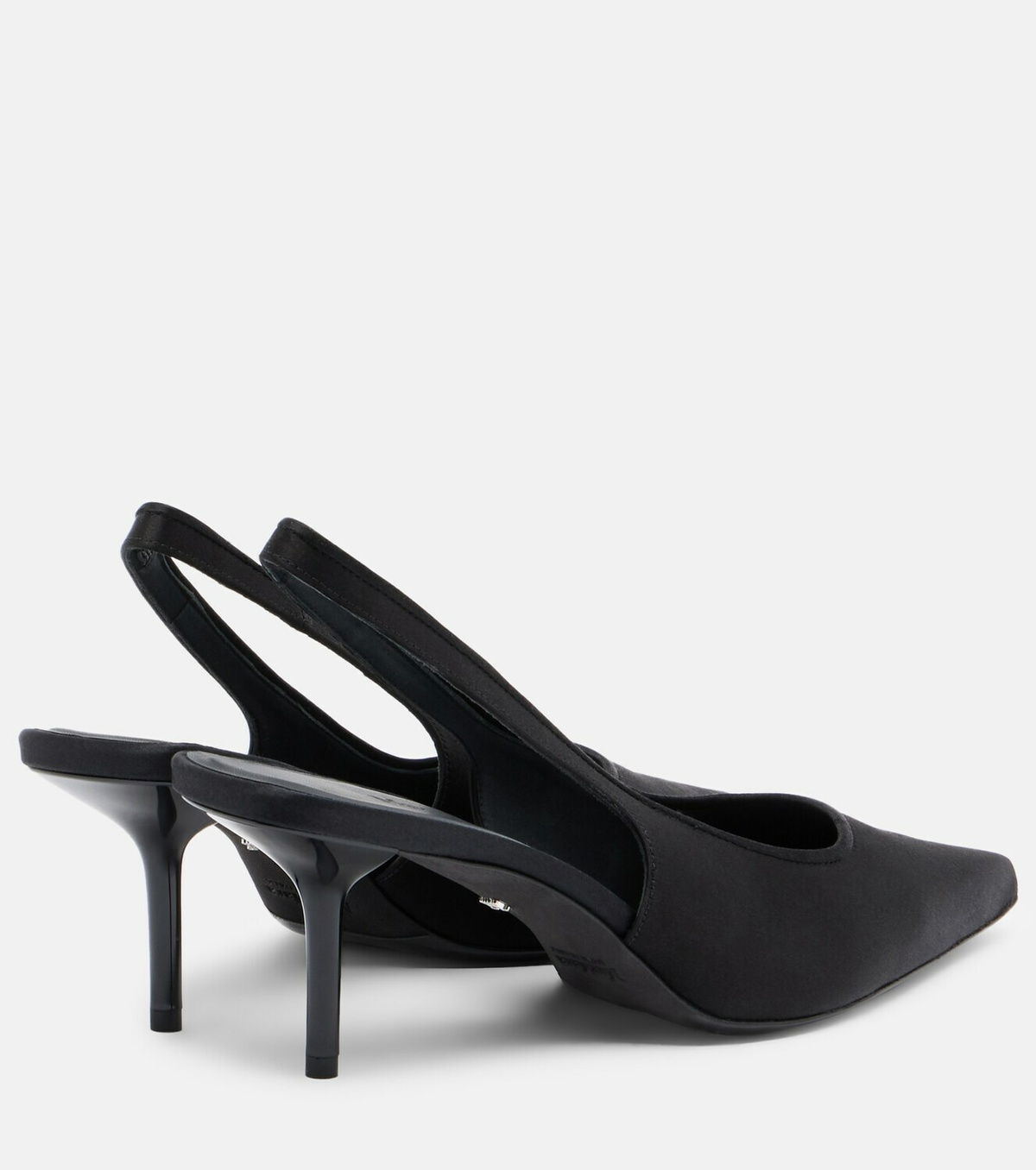 Max Mara Satin slingback pumps