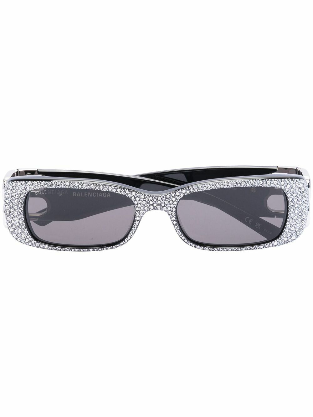 Balenciaga Eyewear Silver-Tone Dynasty Crystal-Embellished 