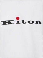 KITON - Logo Cotton Crewneck Sweatshirt