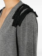 Molly Goddard Grey Sally Wool-Blend Cardigan