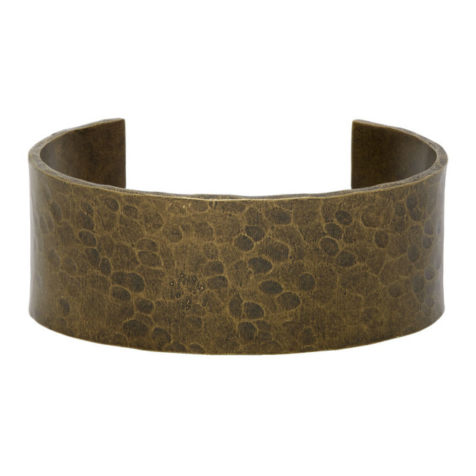 Photo: Saint Laurent Bronze Martele Bracelet