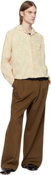 CMMN SWDN Beige Akito Embroidered Shirt