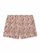 Missoni - Straight-Leg Mid-Length Printed Swim Shorts - Orange