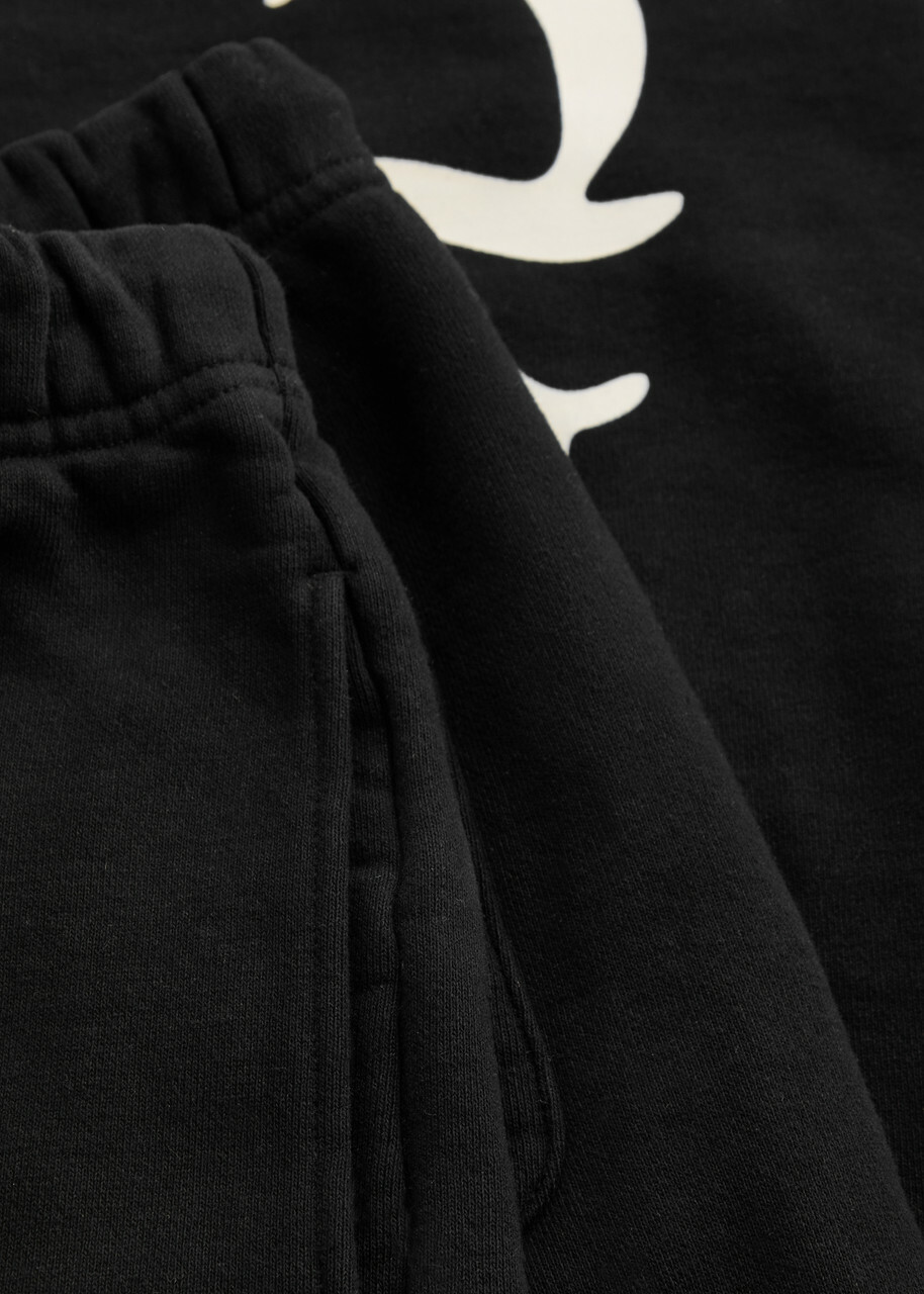 Saint Mxxxxxx It's Saint Printed Cotton Sweatpants Black