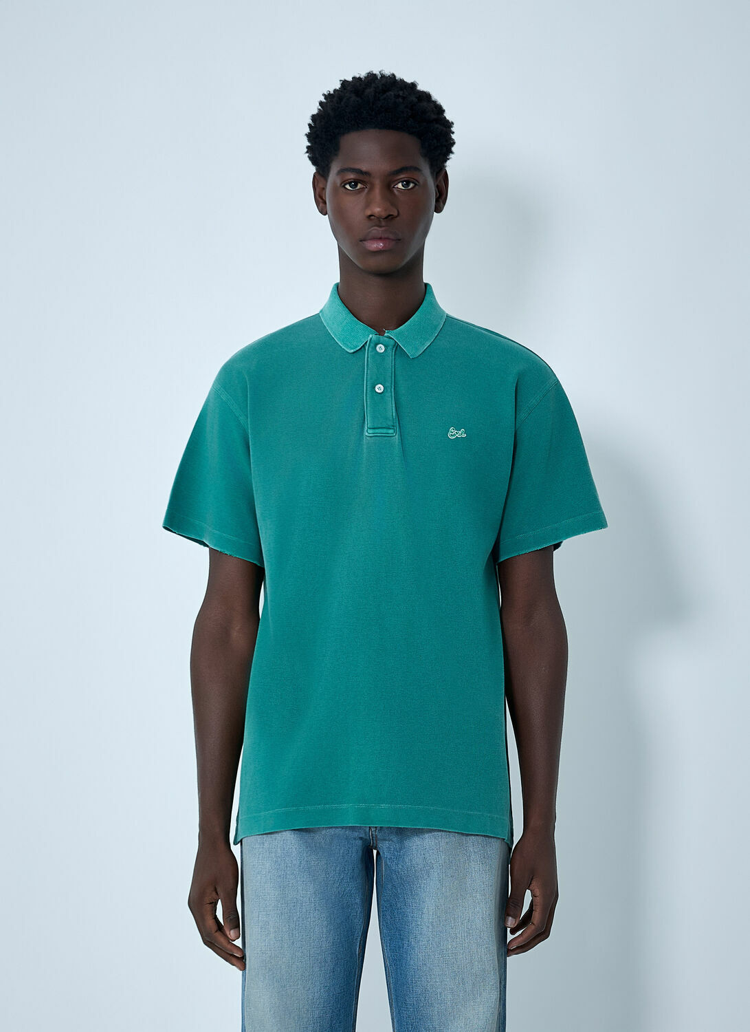 ERL Logo Motif Polo Shirt