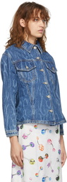 Ashley Williams Blue Denim Cinch Waist Jacket