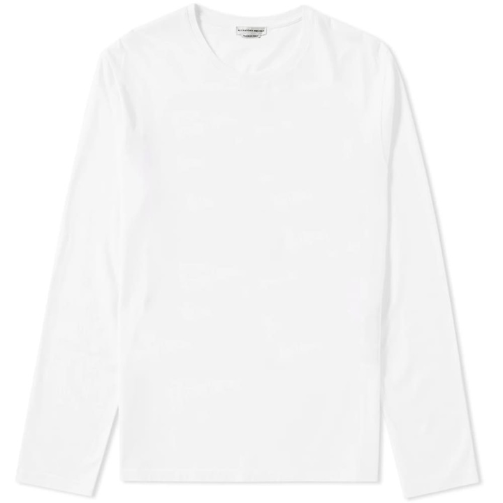 Photo: Alexander McQueen Long Sleeve Embroidered Logo Tee White