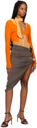 Jacquemus Orange Le Raphia 'Le Body Abanaba' Bodysuit