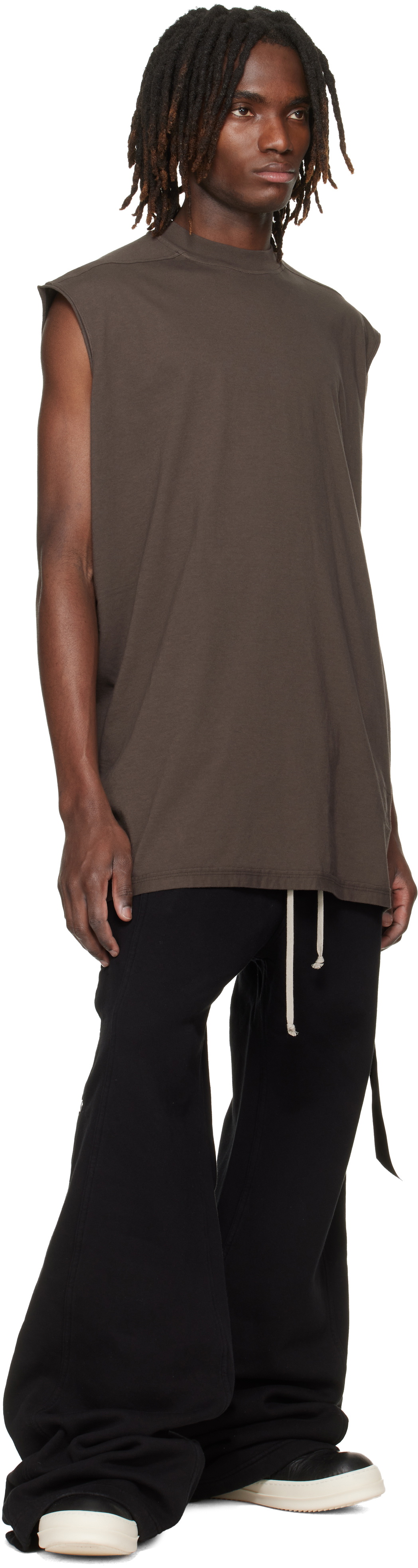 Rick Owens DRKSHDW Black Temple Wide Pusher Sweatpants